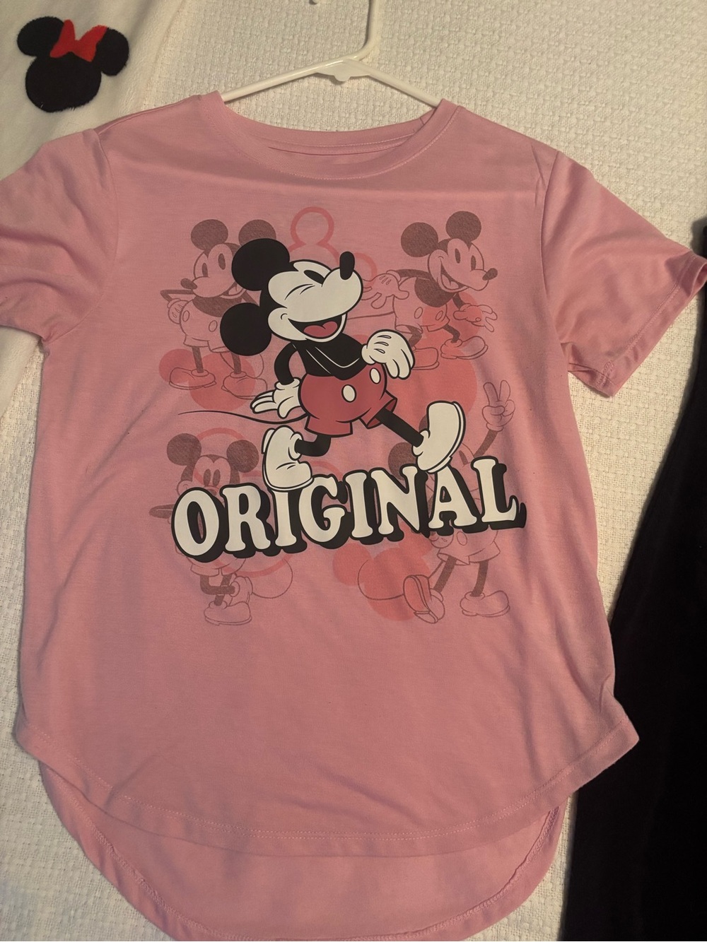Disney Black Sleeveless Terry Polo Embroidery Dress and pink Mickey tee shirt - Picture 4 of 11